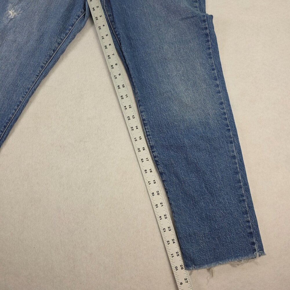 Universal‎ Thread High Rise Slim Straight Jeans Size 12R Blue Stretch Button Fly - Picture 6 of 9
